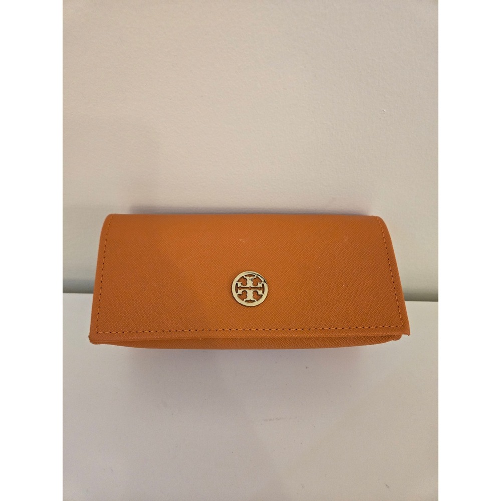 Tory Burch Orange Saffiano Eyeglasses Sunglasses Case